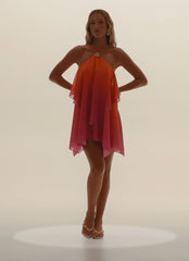 Twin Flame Mini Dress - Orange Gradient